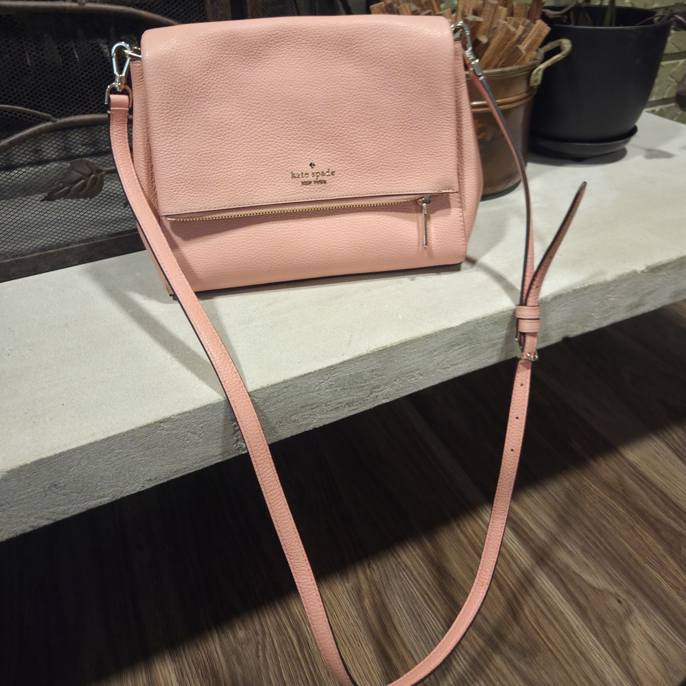 Kate Spade Leila Peachy Rose Pink Medium Crossbody Bag